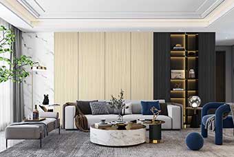 宁波轻奢风格-客厅
